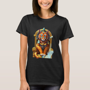 Mystischer Priesterkönig-Katze mit hypnotisierende T-Shirt
