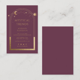 Mystischer Pum Gold Sun Moon Astronomie-Raum Visitenkarte