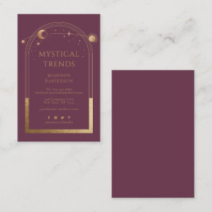 Mystischer Pum Gold Sun Moon Astronomie-Raum Visitenkarte