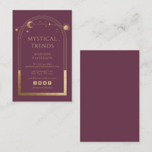 Mystischer Pum Gold Sun Moon Astronomie-Raum Visitenkarte