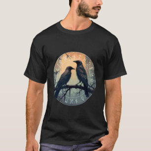 Mystischer Rabe Nordisch - Goth Krähe Wikinger T-Shirt