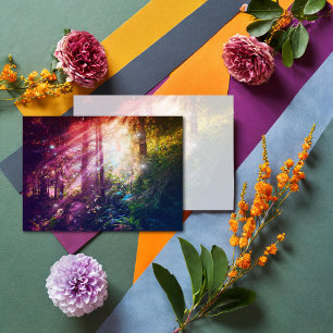 Mystischer Regenbogenwald - Artistische Wälder Mitteilungskarte