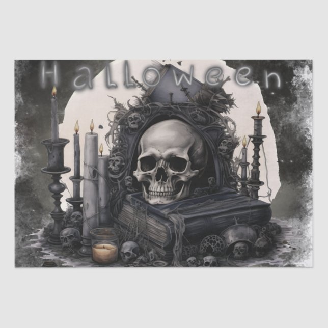 Mystischer Schädel Seidenpapier (Vorderseite)