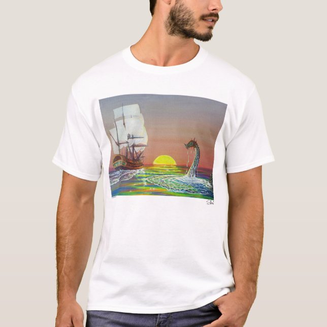Mystischer Seedrache T-Shirt (Vorderseite)