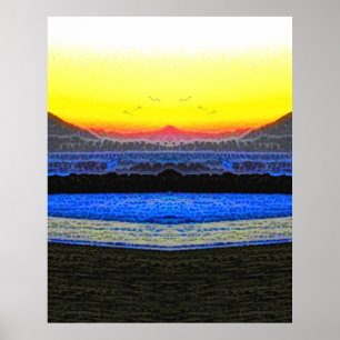 Mystischer Sonnenuntergang Doppelblick Poster