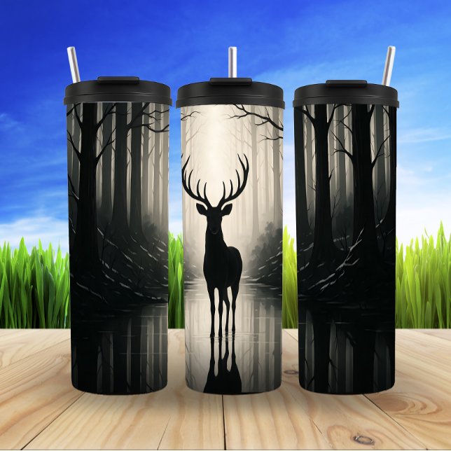 Mystischer Stag, Reflektion der Wälder Thermosbecher (Von Creator hochgeladen)