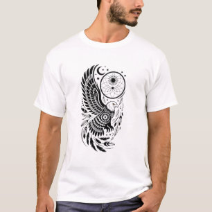 Mystischer Stammesadler-Traumfänger-Geist T-Shirt