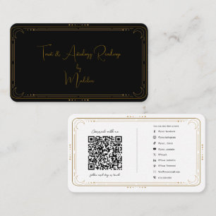 Mystischer Tarotkartenleger Social Media Connectio Visitenkarte