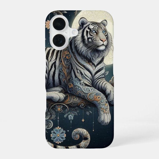 Mystischer Tiger  iPhone 16 Hülle (Rückseite)