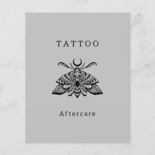 Mystischer Todesmoth Tattoo Aftercare Instructions Flyer