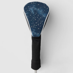 Mystischer Türkis Weiß Kosmische Sterne Nebel Golf Headcover