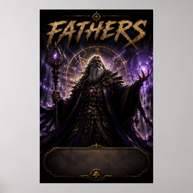 Mystischer Vater-Zauberer Poster (Vorne)