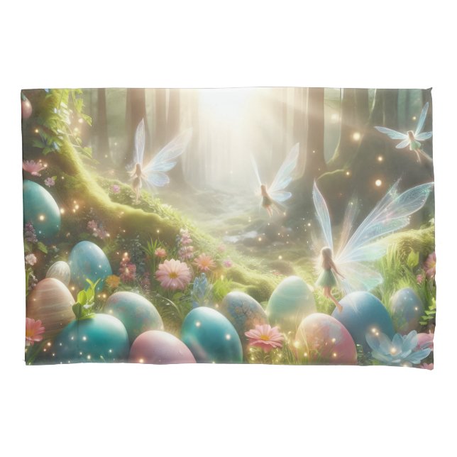 Mystischer Wald Fee Magischer Frühling Eier Kissenbezug (Vorderseite)