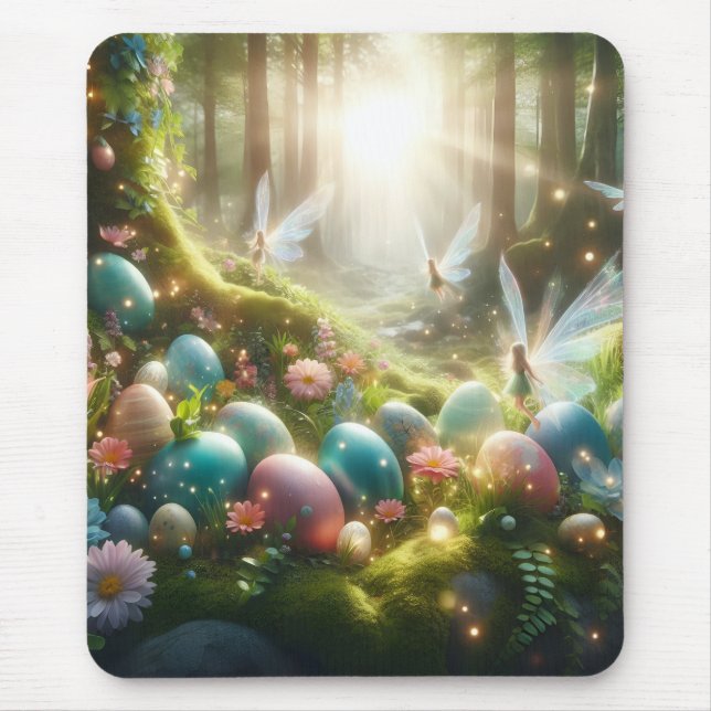 Mystischer Wald Fee Magischer Frühling Eier Mousepad (Vorne)