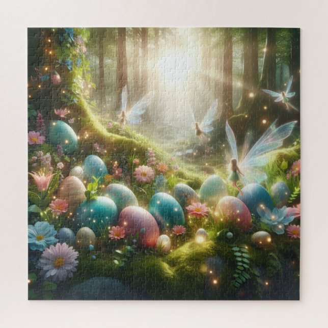 Mystischer Wald Fee Magischer Frühling Eier Puzzle (Vertikal)