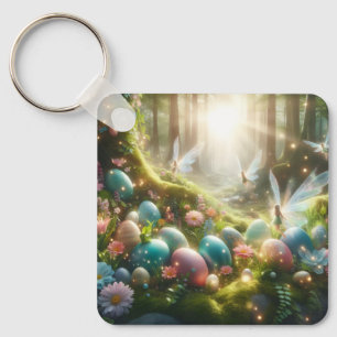 Mystischer Wald Fee Magischer Frühling Eier Schlüsselanhänger
