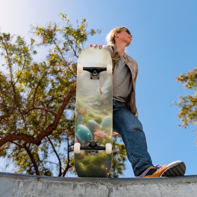 Mystischer Wald Fee Magischer Frühling Eier Skateboard (Außenbereich 1)