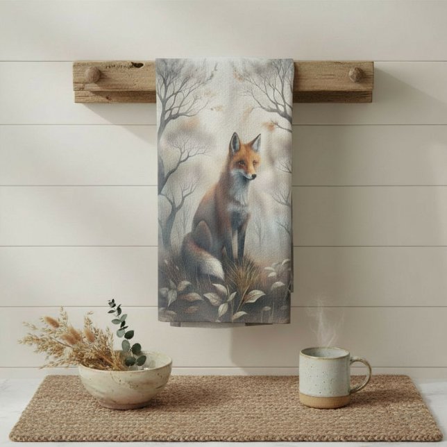 Mystischer Wald Fuchs Geschirrtuch (Von Creator hochgeladen)