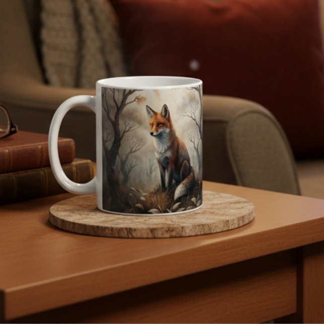 Mystischer Wald Fuchs Kaffeetasse (Von Creator hochgeladen)