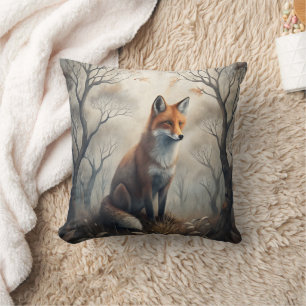 Mystischer Wald Fuchs Kissen