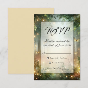 Mystischer Wald Wiesen Magie RSVP Karte