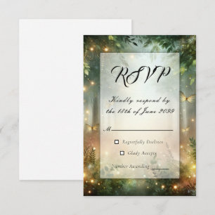 Mystischer Wald Wiesen Zauber RSVP Karte