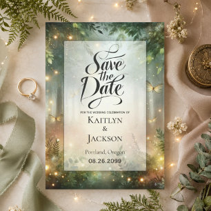 Mystischer Wald Wiesen Zauber Save The Date