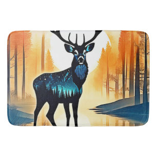 Mystischer Waldhirsch Badematte