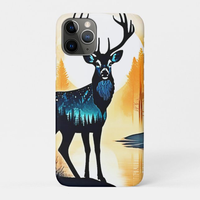 Mystischer Waldhirsch Case-Mate iPhone Hülle (Rückseite)