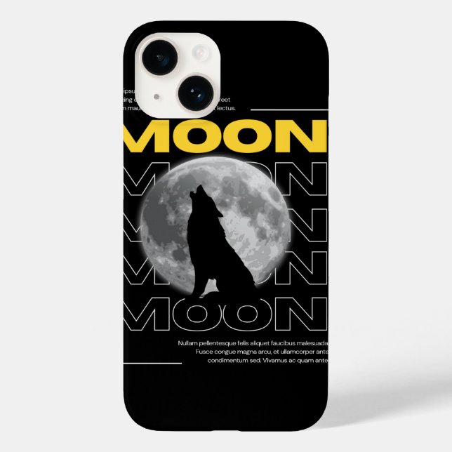 Mystischer Wolf mit Mond - individuelles Handyhüll Case-Mate iPhone Hülle (Rückseite)