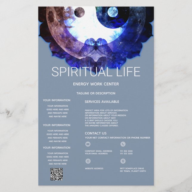 Mystischer Yin Yang, spiritueller Holistischer Die Flyer (Vorne)