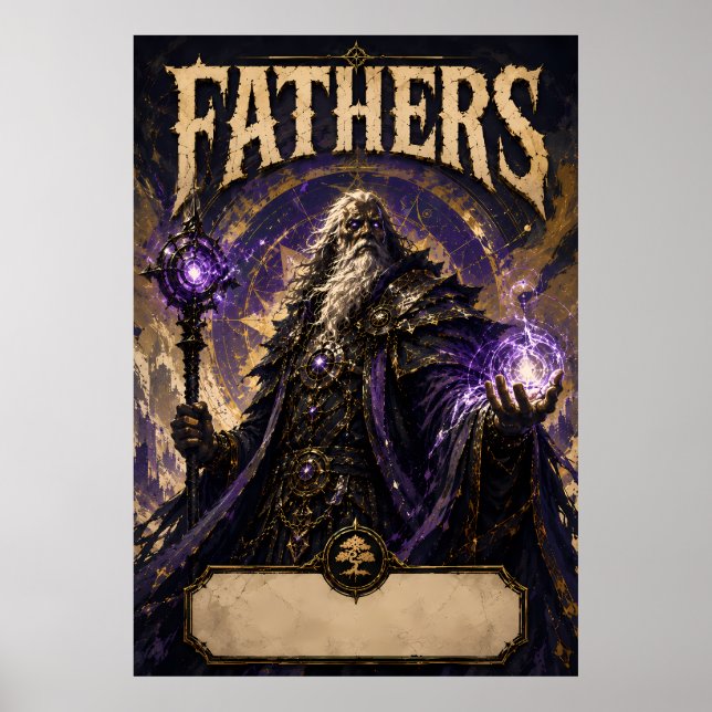 Mystischer Zauberervater Poster (Vorne)