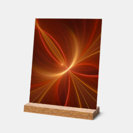 Mystisches Abstraktes Fraktal Kunst Moderne, warme Acrylschild