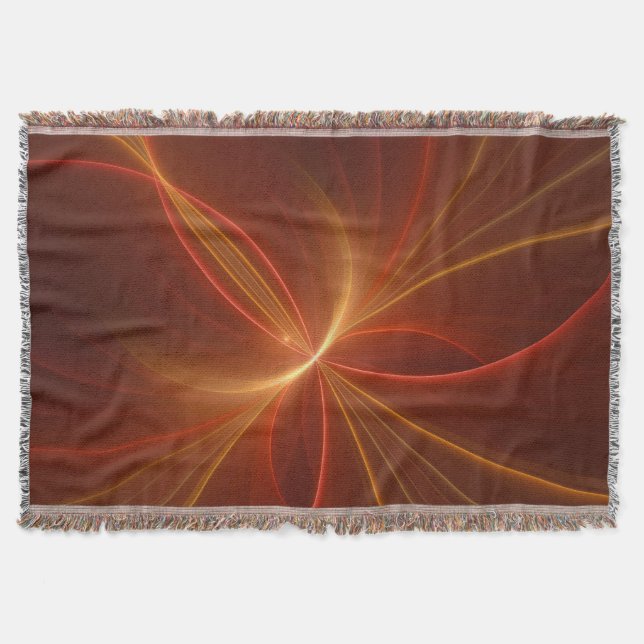 Mystisches Abstraktes Fraktal Kunst Moderne, warme Decke (Vorderseite)