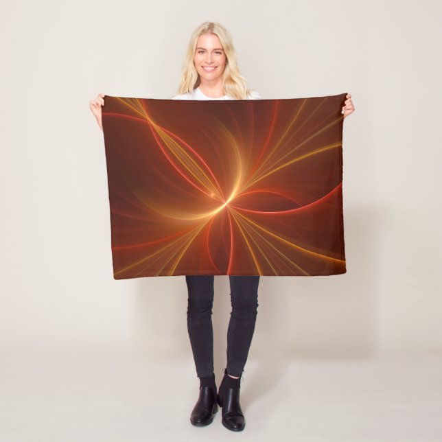 Mystisches Abstraktes Fraktal Kunst Moderne, warme Fleecedecke (Beispiel)