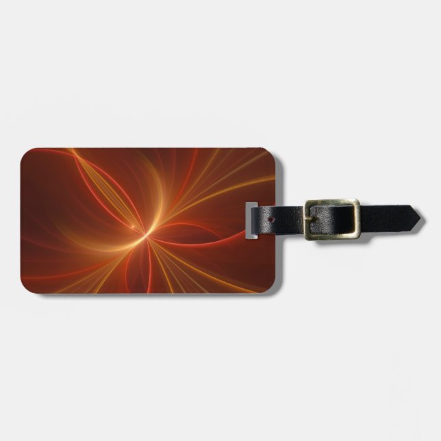 Mystisches Abstraktes Fraktal Kunst Moderne, warme Gepäckanhänger (Vorderseite horizontal)