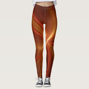 Mystisches Abstraktes Fraktal Kunst Moderne, warme Leggings