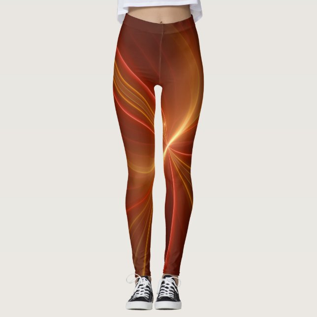 Mystisches Abstraktes Fraktal Kunst Moderne, warme Leggings (Vorderseite)