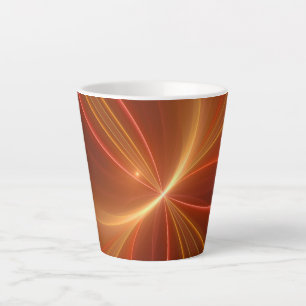 Mystisches Abstraktes Fraktal Kunst Moderne, warme Milchtasse