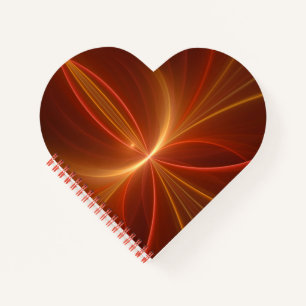 Mystisches Abstraktes Fraktal Kunst Moderne, warme Notizbuch