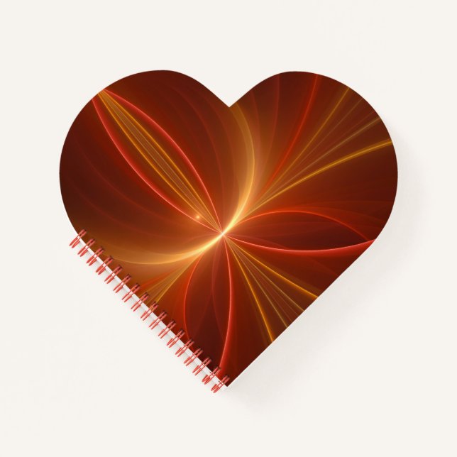 Mystisches Abstraktes Fraktal Kunst Moderne, warme Notizbuch (Vorderseite)