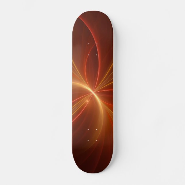 Mystisches Abstraktes Fraktal Kunst Moderne, warme Skateboard (Vorderseite)