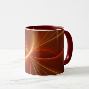 Mystisches Abstraktes Fraktal Kunst Moderne, warme Tasse
