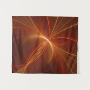 Mystisches Abstraktes Fraktal Kunst Moderne, warme Wandteppich