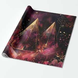 Mystisches Amethyst-Hexen-Celestiales Muster Geschenkpapier