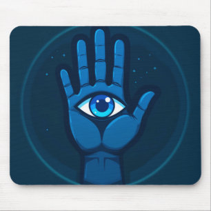 🖐️ Mystisches Augensymbol Kunst für Schreibtisch- Mousepad
