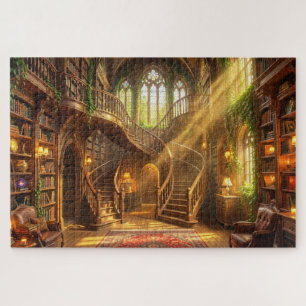 Mystisches Bibliotheks-Escape-Jigsaw-Puzzle Puzzle