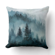 Mystisches Blauwald-Serenity-Kissen