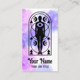 Mystisches Drittes Auge Mond spiritueller Energie- Visitenkarte