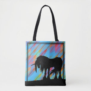 Mystisches Einhorn (bunte Blätter)